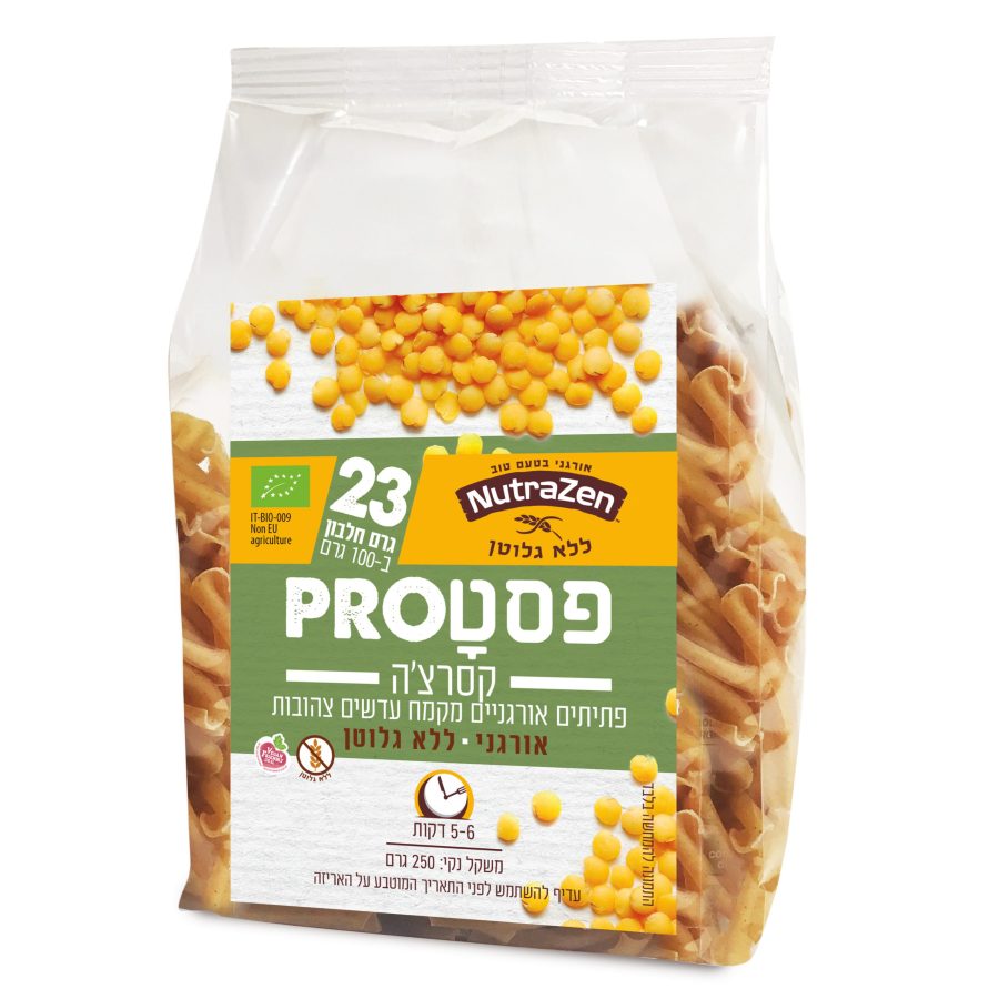 פסטPRO עדשים צהובות GF אורגנית "נוטרה זן" 250 ג'
