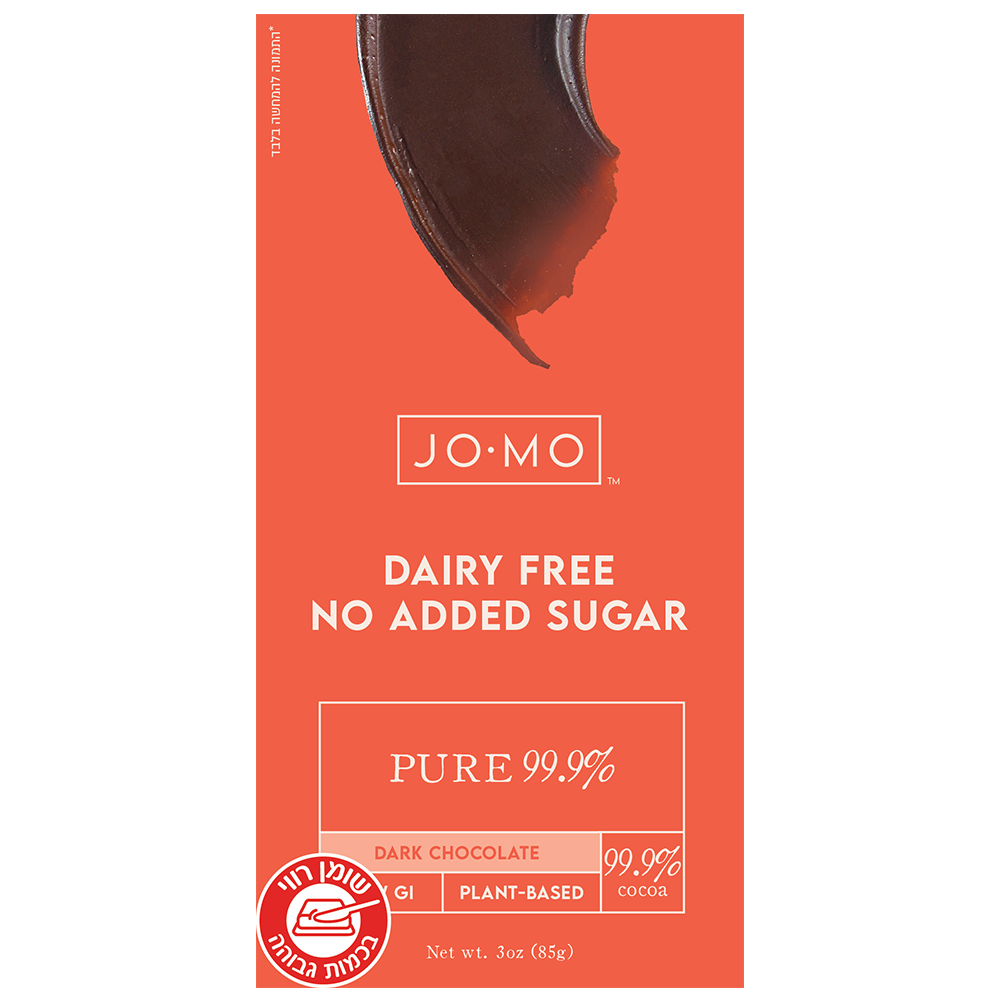 טבלת ג'ומו ללא תוספת סוכר שוקולד מריר מעולה 99.9 מוצקי קקאו ITALIANO LTD