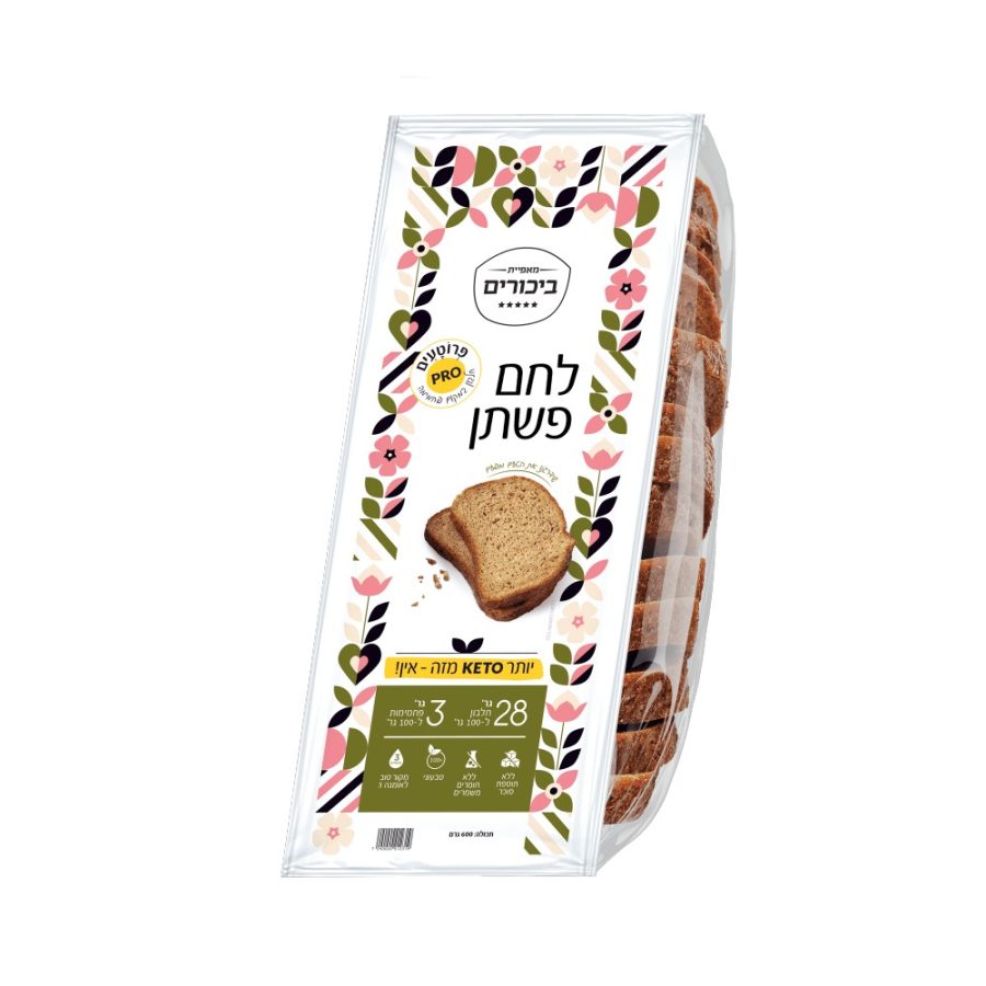 לחם פשתן ביכורים 600 גרם KETO