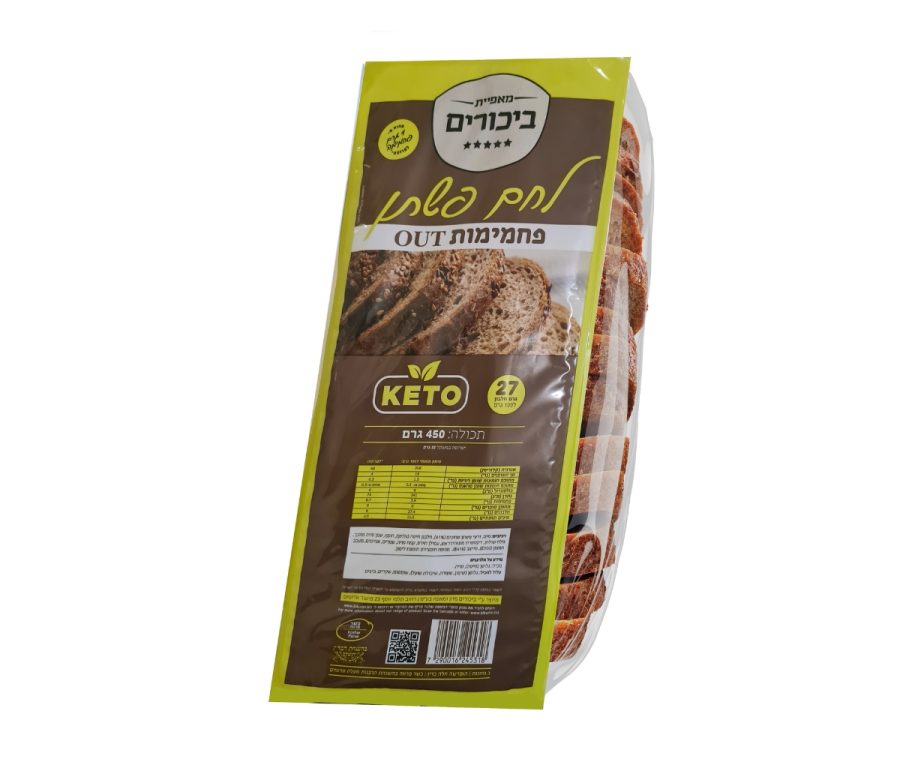 לחם פשתן ביכורים 450 גרם KETO
