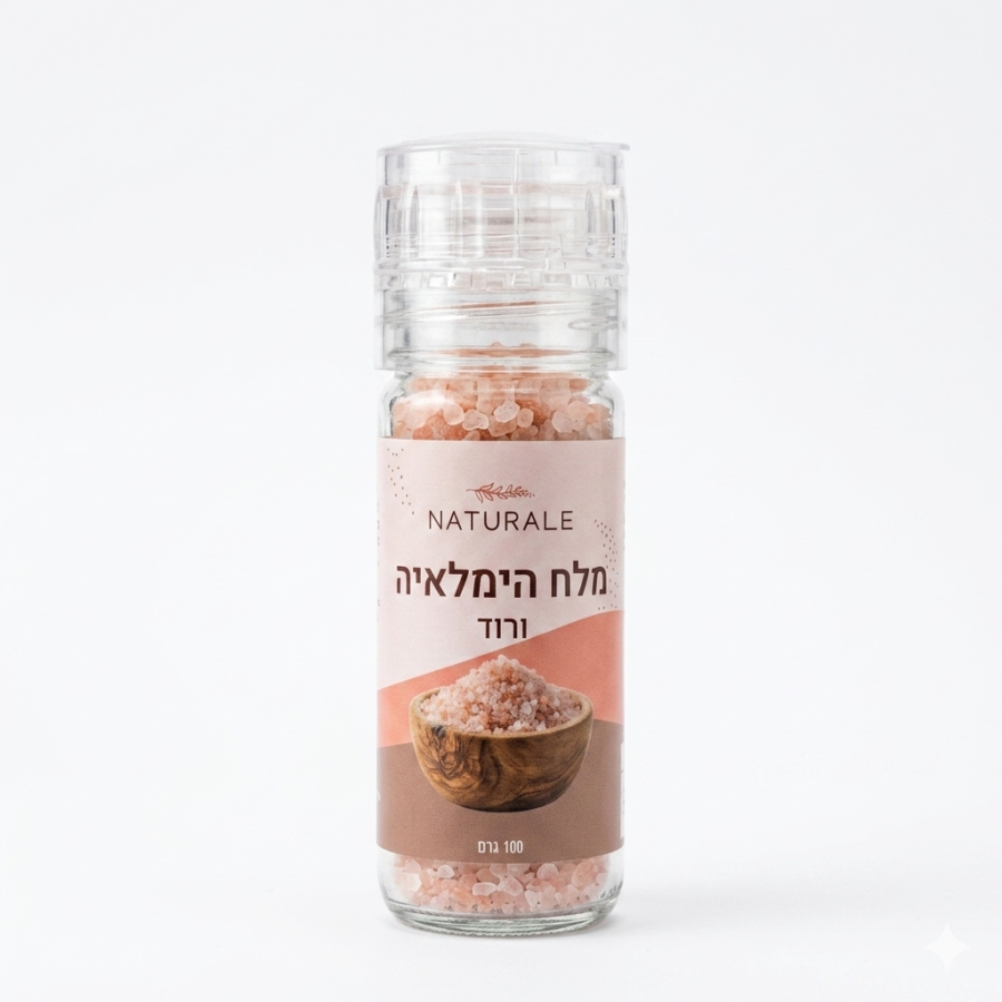 מטחנת זכוכית מלח הימלאיה 100 גרם